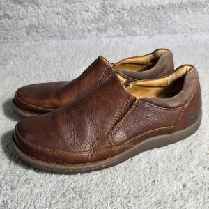Born Nigel Mens Brown Full Grain Leather Slip On Loafer Shoes Handcrafted 9M NEW
